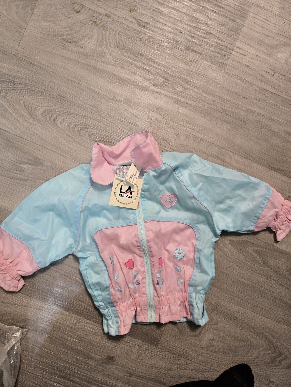 Girls' Pink & Light Blue Windbreaker Jacket